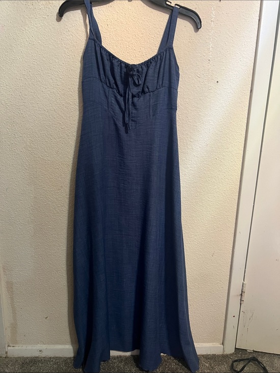 SHEIN Dresses & Skirts - SHEIN Navy Blue Sleeveless Maxi Dress with Front Tie
